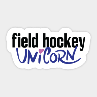 Field Hockey Unicorn Sticker